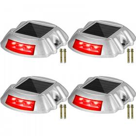 Vevor 742521695883 4 Pack Solar Driveway Lights With Switch Button Waterproof Led Dock