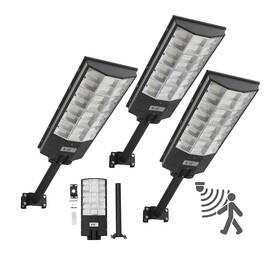 Vevor Rbtynld-002 8000w Solar Street Lights Outdoor 450000lm Led Dusk To Dawn 3 Pack