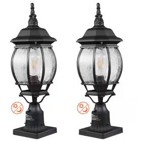 Sh-162 Vevor 2 Pcs Dusk To Dawn Outdoor Lamp Post Light Fixture 22.64 In Pole Pier Mount