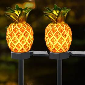 Vgyvgycc 502159540193 Garden Decor Solar Stake Lights - 2 Pack Outdoor Pineapple Waterproof Pat