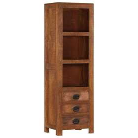 247939 Vidaxl Highboard With 3 Drawers 15.7 Inch X11.8 X51.2 Solid Mango Wood