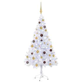 3077493 Vidaxl Christmas Tree Holiday Artificial Xmas With Leds And Ball Set
