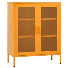 336173 Vidaxl Steel Storage Cabinet With Mesh Doors - 31.5 X 13.8 39.8 In Various Colors