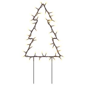 357720 Vidaxl Christmas Decoration With Spikes Outdoor Ornament 3 Pcs Tree 50 Leds