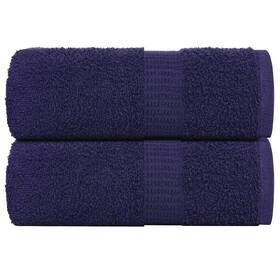 Vidaxl 721012144170 Navy Blue Cotton-spun Towel Set Of 2 Soft Absorbent Kitchen Bath