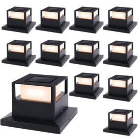 Vslt0009-12 Viewsun 12 Pack Solar Post Cap Lights Outdoor Garden Powered Fence Li