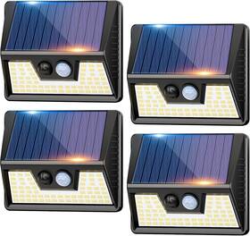 Yhm03a Vighep 4 Pack Solar Motion Lights Outdoor Waterproof Fence Powered Wit