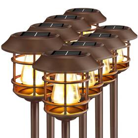 Pth-080 Vineroof Solar Pathway Lights 8pk Outdoor Garden Yard Waterproof Auto-on/off La