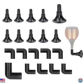 B094vtk6fm Visit The Esluker.ly Store 20pcs Solar Torch Lights Accessories Wall Bracket And Mounting Base For Garden