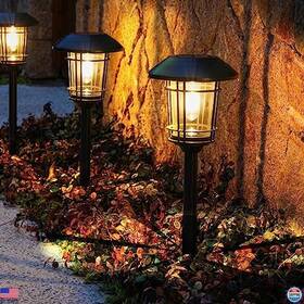 Ri-572.0002.000.001-fm Visit The Grand Patio Store Solar Lights - 5 Pack Slate Gray Waterproof Glass Metal Pathway