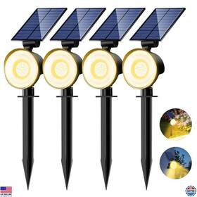 B0fgnr1wnn Visit The Nipify Store 4-pack Waterproof Solar Spotlights - 53 Led Landscape Lights With 3 Modes