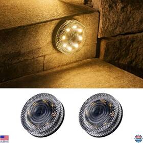 Opo20250110 Visit The Opoira Store Solar Deck Lights Waterproof Crystal Style Outdoor Fence 2 Pack