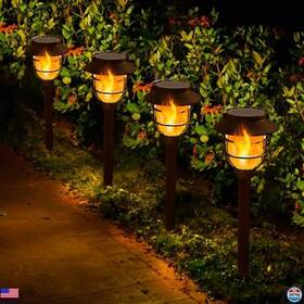 B0crb75s9y Visit The Springwind Store 10 Pack Solar Pathway Lights Outdoor - Bright Powered Garden With