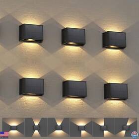 Ts-g0806-30-6p Visit The T-sun Store Solar Fence Lights 6 Pack 3000k Warm White Ip65 Waterproof Dusk To Dawn