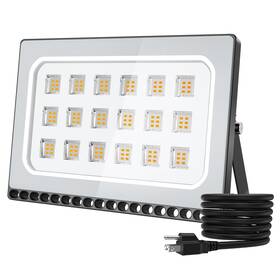 100wb Viugreum 100w Led Flood Lights Outdoor Waterproof Ip65 Work 110v 10000lm Warm Whit