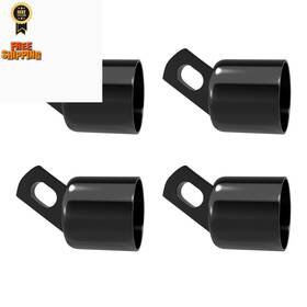 Vivida 602581458487 1-5/8 Inch Black Top Rail End For Chain Link Fence 4 Pcs