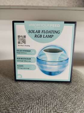 Vivitar 681066072943 Solar Floating Rgb Lamp Blue Powered Cycles Through 7 Different Colors