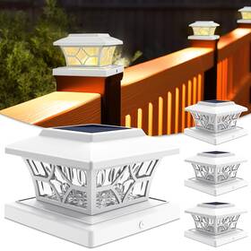 21154zm Volisun Solar Post Cap Lights Outdoor Powered Fence For 4x4