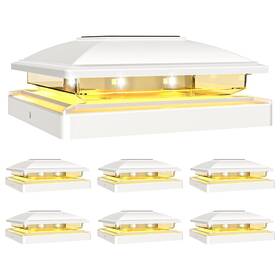 21281zm Volisun Solar Post Cap Light Outdoor Waterproof 6pack Fence - Ligh