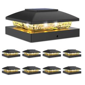 21402zm Volisun 4x4 Solar Post Cap Light 8packsolar Fence Lights Outdoor Waterproof For Woo