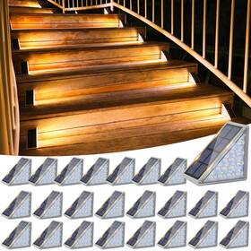 21446zm Volisun Solar Stair Lights 24 Pack Step Outdoor Waterproof Ip67 Led Ou