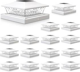 Volisun 705353152504 Solar Post Cap Light 16 Pack White Rgb Color Changing - New