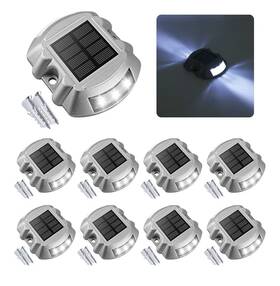 Ip67 Volisun 727370413338 Solar Deck And Driveway Lights 8-pack Led Waterproof Outdoor Warning Step