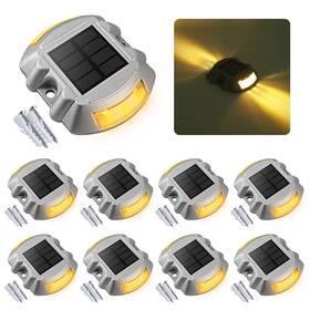 Ip67 Volisun 727370413352 Solar Deck Lights Driveway Dock 8-pack Led Waterproof Outdoor Wa