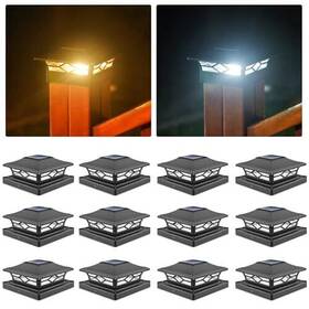 Volisun 727370413772 Solar Post Cap Lights 12 - Pack Outdoor Light For White/black 4