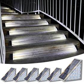 Ip67 Volisun 727370413888 Solar Stair Lights 6 Pack Step Waterproof Outdoor Li