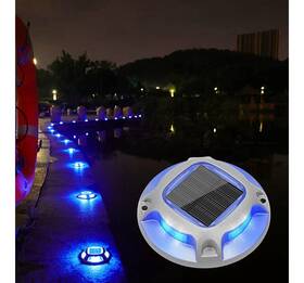 Volisun 767065682359 Solar Driveway Dock Deck Marine Lights 12 Pack Outdoor Led White/blue