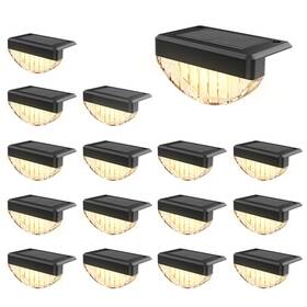 Hwl678-c Volisun 16 Pack Solar Deck Lights Outdoor Warm White Led Step For Outsi