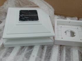 X004qa6qpj Volisun White Color Square Solar Light Post Cap 4x4 Pp Fence Style 246w