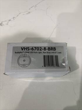 Vhs-6702-8-brb Volt 842032106721 Lighting Buddypro 2700k Led Puck Light - Brass W 8ft Lead