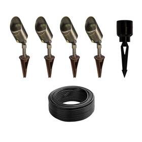 Volt 842032121403 Low Voltage Led Spotlight 4-pack Expansion Kit 4 Bulb Landscape Spotlights