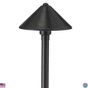 B083mvc35s Volt 12v Black Brass Path Light - 7 Inch Shade 25 Tall For Low Voltage Outdoor Use