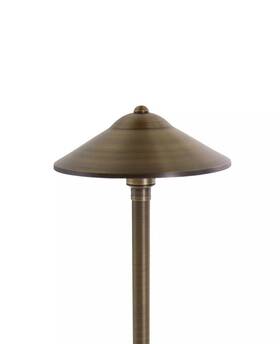 Bdl-330-bbz Volt Max Spread 12v Cast Brass Path Light 25 Inch Tall 9 Shade With 3w 2700k