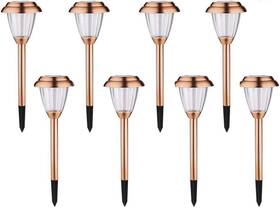 Jjbh0046 Voona Solar Lights Outdoor Pathway - 8 Pack Copper Garden Walkway Powered