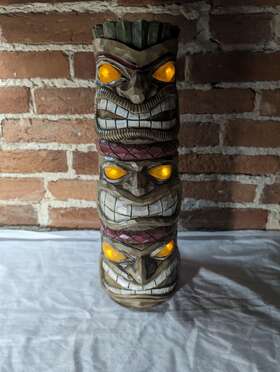 Vp Home 810003856593 Triple Tiki Totem Solar Light For And Outdoor Decor Sol