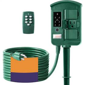 Vrbgify 313044210237 1875w/15a Outdoor Astronomic Power Stake Timer For Christmas Light Decoration Wa