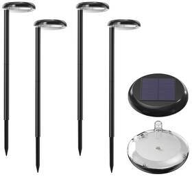Pal04 Vwcyl Solar Pathway Lights - Super Bright 300 Lumens With 2-in-1 Warm White And Dayli