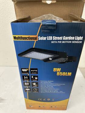 Wagan Tech 084367085887 800 Lumens Solar Black Powered Motion Activated Outdoor Integrated Led Landscape