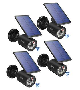 1800l Waitscher 717665663265 Solar Motion Lights Outdoor Waterproof With Fake Camera Spotlight