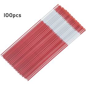 Wa1242648ur Waltvotur Reflective Markers 48in Red Driveway 100pcs Snow Stakes 5/16 Diameter