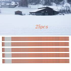 Wa683793ur Waltvotur 5/16 Inch Diameter Reflective Markers Driveway Snow Stakes 48in 25 Pack