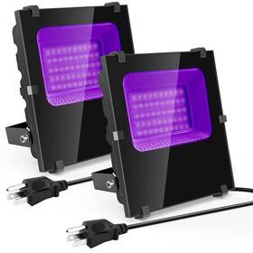 Waygor 768253083569 120w Led Black Lights Outdoor - Ip66 Waterproof Uv Blacklight Floodlight Blac