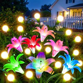 Tfl063a Wdtpro Upgraded Solar Lights Outdoor Garden Decor 4 Pack Firefly Swaying Ligh