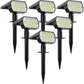 Welalo 339130531254 Solar Spot Lights Outdoor 6 Pack/52 Led/3 Modes 2-in-1 Landsc