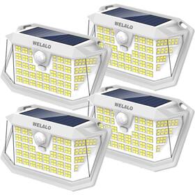 Welalo 339130531278 Solar Motion Sensor Lights Outdoor 3 Modes/4 Pack/188 Led 270 Wide Angle
