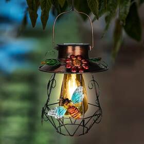 Es-20210607-bee Wenyle Solar Lantern Outdoor Hanging Octagon Lanterns Garden Wall Light Bumble Bee